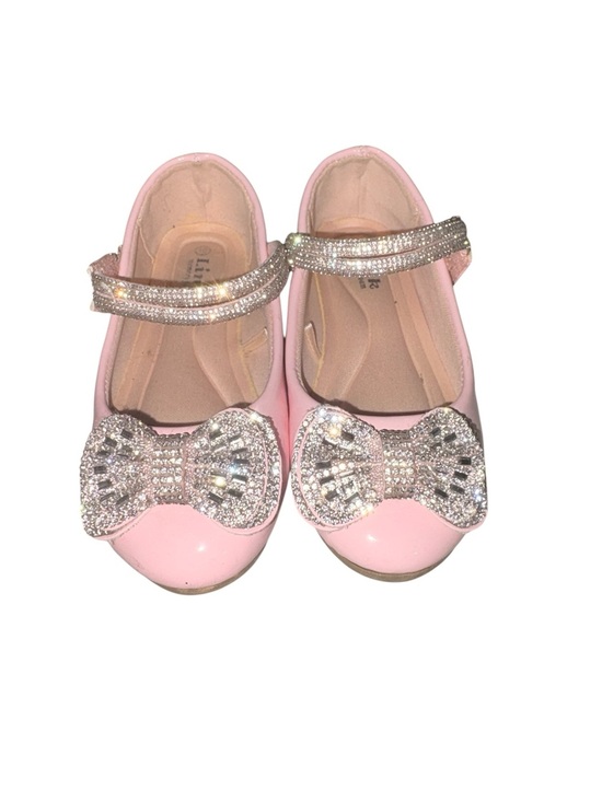 Other - Girls' Pink Sparkle Bow Mary Jane Shoes Size 10